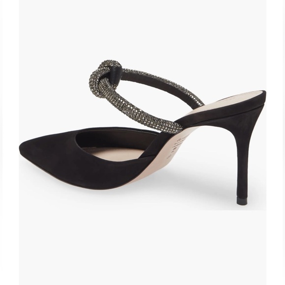 SCHUTZ Black Heels with Silver Knot Detail - Picture 2 of 8
